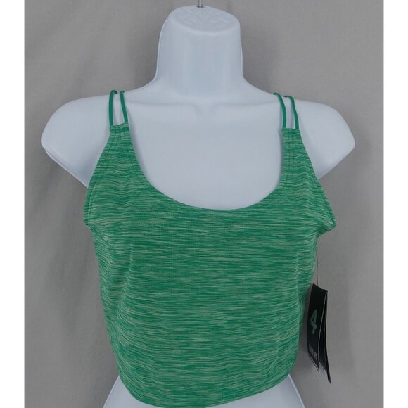 FourLaps Medium Sports Bra Poise Longline Emerald Space Dye NWT $54. - Picture 1 of 8